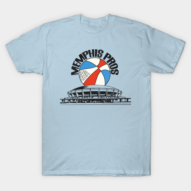 Defunct Memphis Pros Arena Basketball T-Shirt by Defunctland